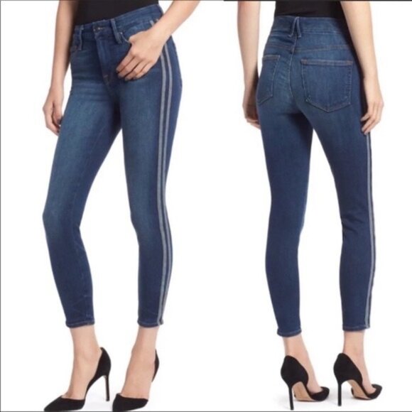 Good American Good Legs Blue122 Ankle Skinny Jeans - Picture 1 of 12